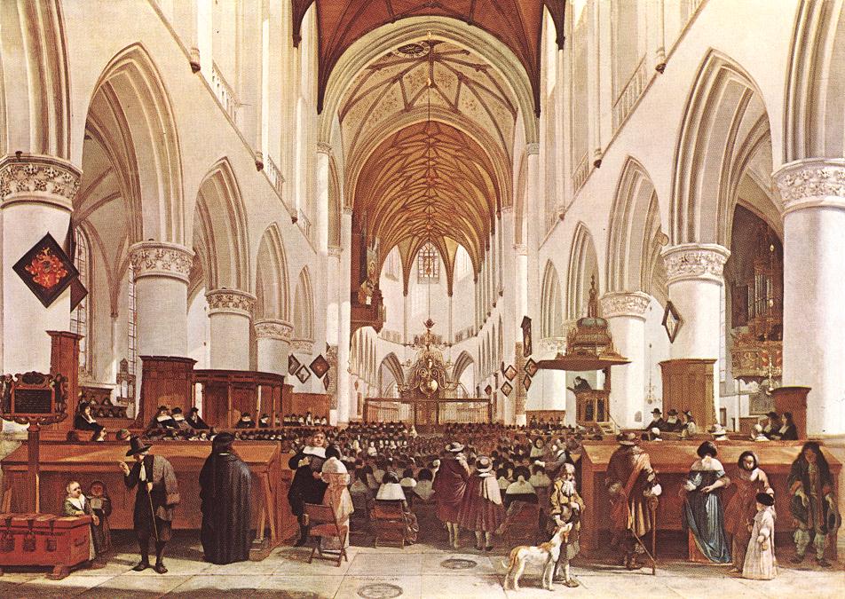 BERCKHEYDE, Gerrit Adriaensz. The Interior of the Grote Kerk (St Bavo) at Haarlem